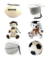 Year 6 Signature Bear, Koala, Football, Soccer Ball or Basketball, Graduation Trencher Hat